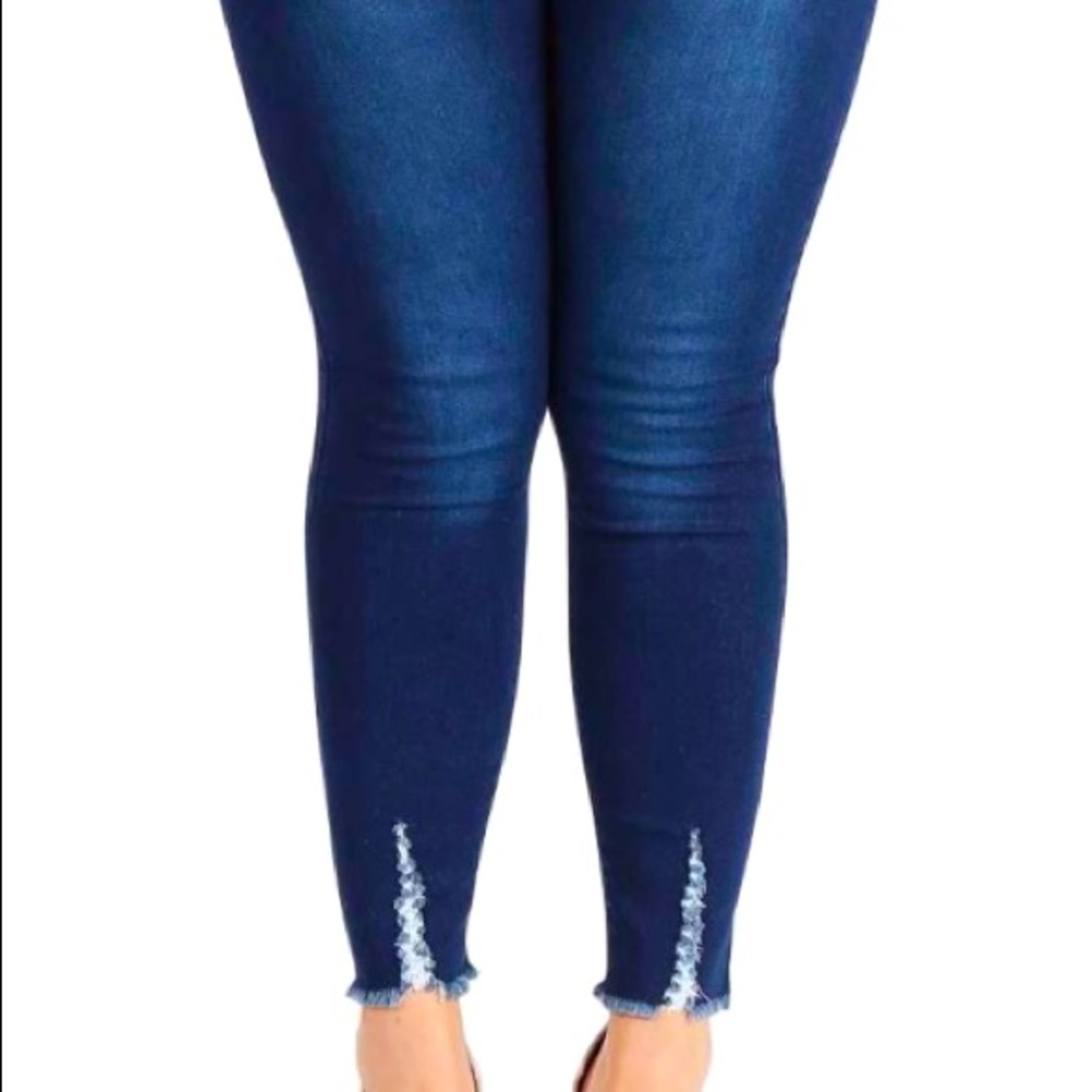 Distressed Hem Jeggings NEW 4X/5X Super Plus 5X/6X